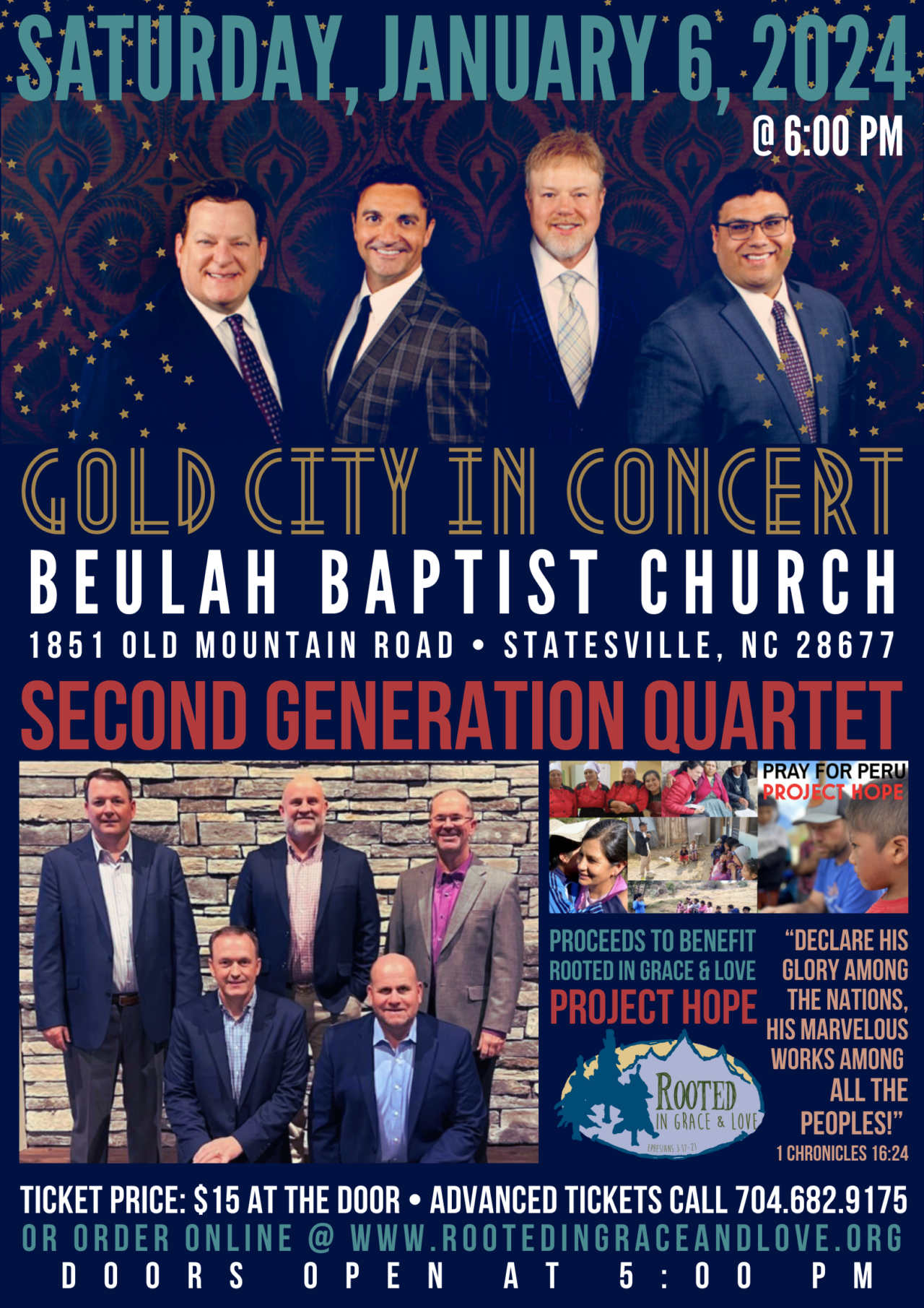 2024 Concert Gold City & Second Generation Quartet Rooted in Grace